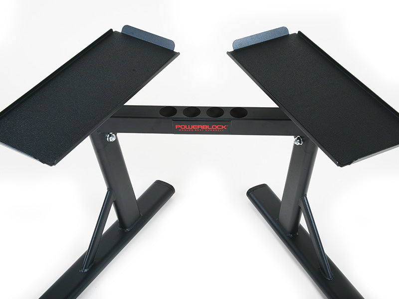 Close-up view of the 40 x 22 x 22 PowerMax Stand, which comes with a 5-year limited warranty.