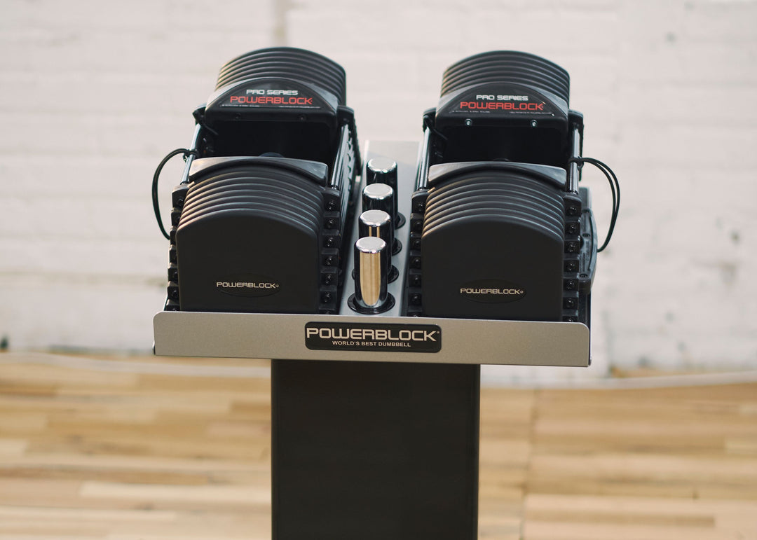 Pro 50 Kettlebell Bundle Stand and Pro 50 Dumbbells