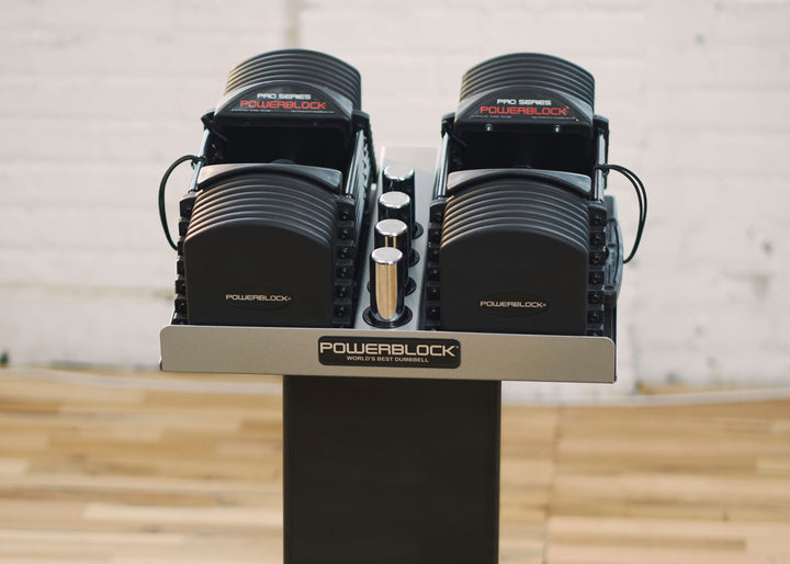 Pro 50 Kettlebell Bundle Stand and Pro 50 Dumbbells