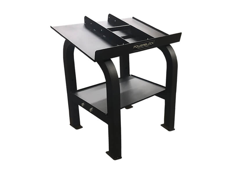 3/4 view of the PowerBlock Pro Rack Stand.