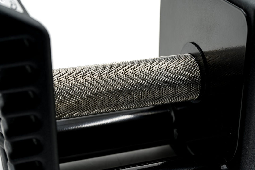 Detailed view showing the Pro 100 EXP knurled grip.