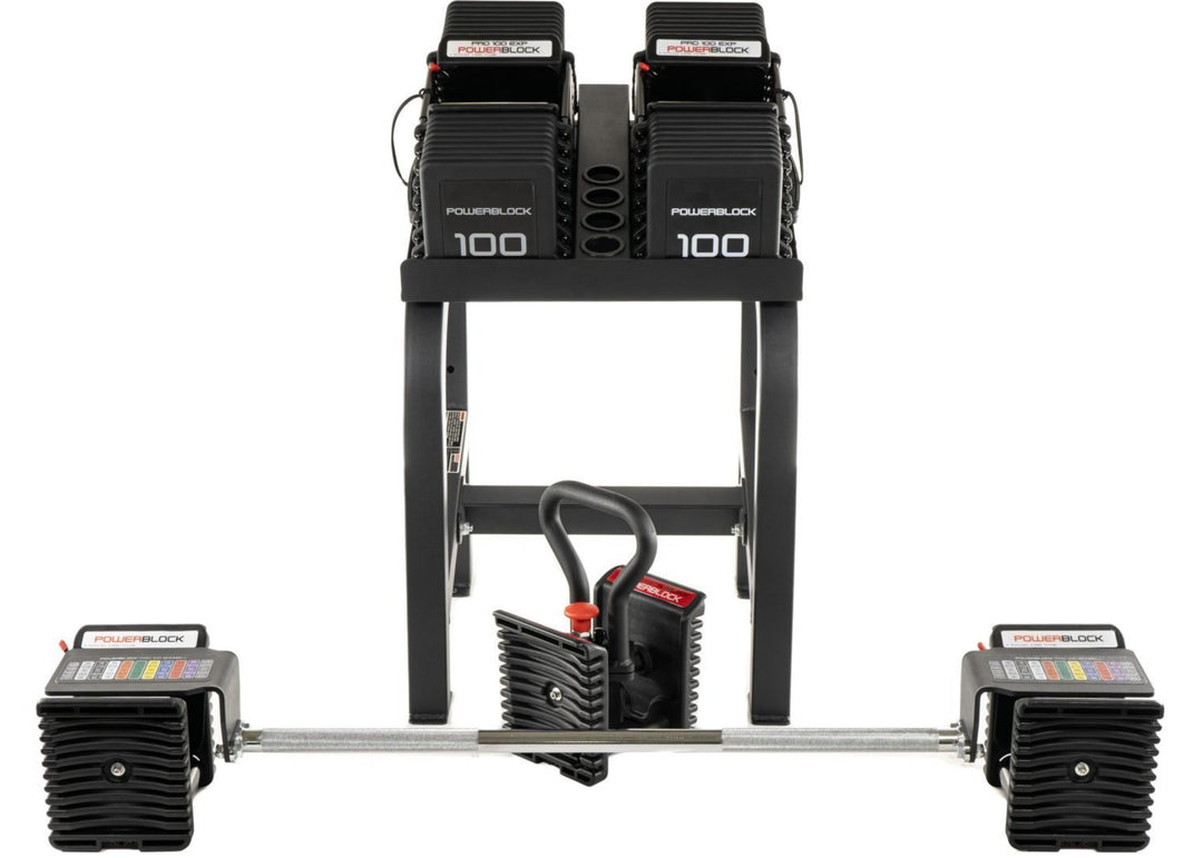 Pro 100 Full Kit Adjustable Dumbbell Bundle | PowerBlock