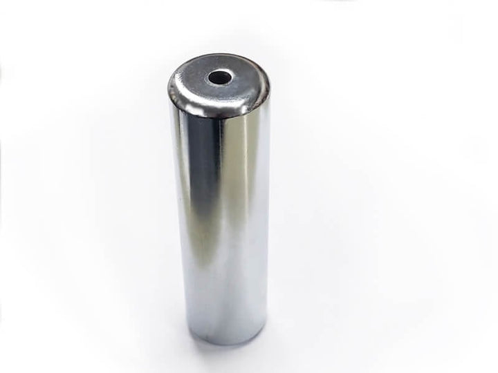 Close-up photo of chrome adder weights for PowerBlock Pro 50 adjustable dumbbells.