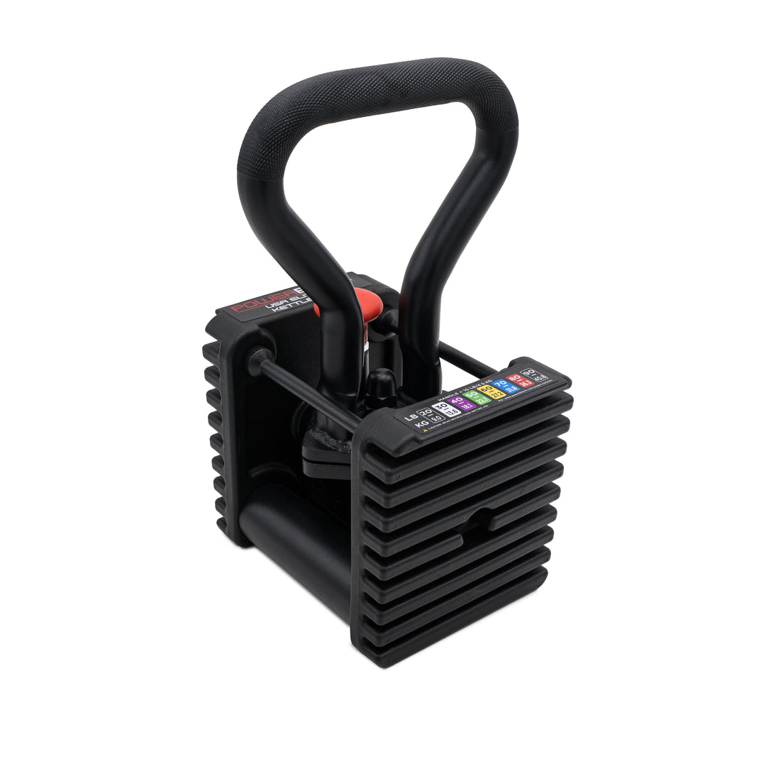 Black Elite USA Kettlebell handle with red knob for 90 degree adjustable handle turn.  No weights added. 