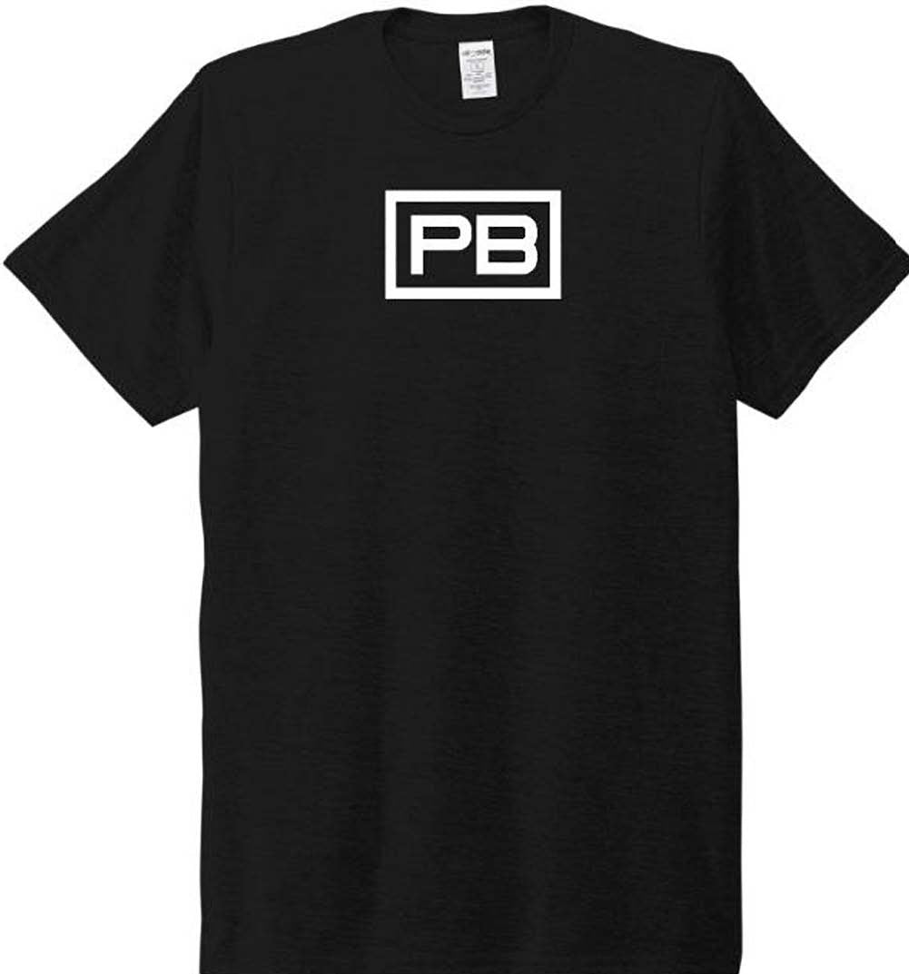 Deep Black PowerBlock Mens Tee with white PB logo