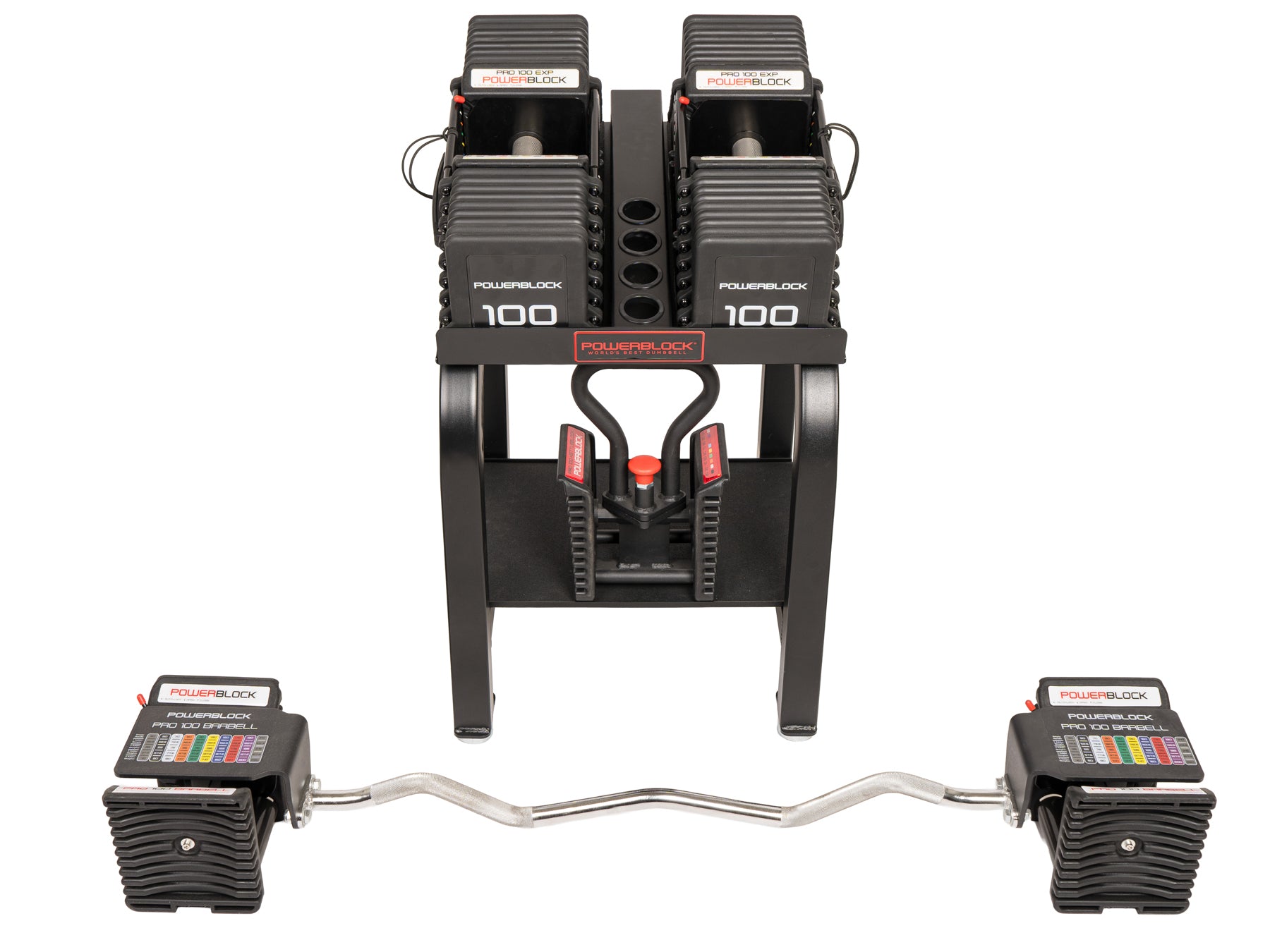 Pro 100 Full Kit Adjustable Dumbbell Bundle | PowerBlock