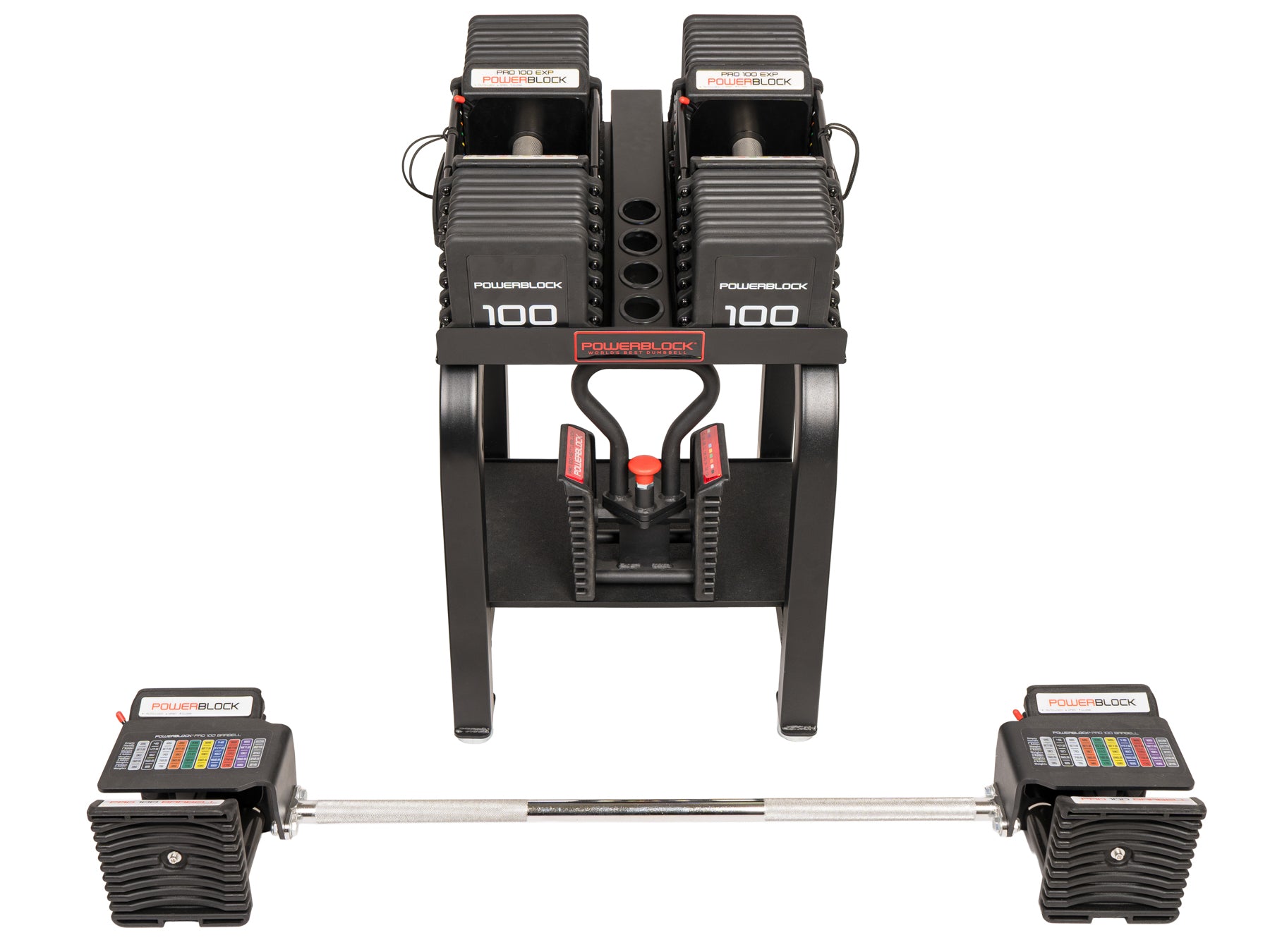 Powerblock Icon Pro 100 Full Kit Adjustable Dumbbell Bundle | PowerBlock