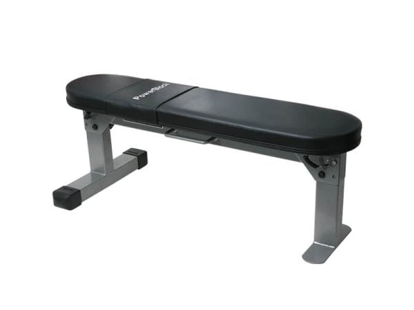 Fold out the legs and perform a wide variety of exercises anywhere with the PowerBlock Travel Bench.