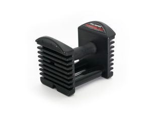 A single handle for PowerBlock’s Pro 32 adjustable dumbbells, weight plates not included.